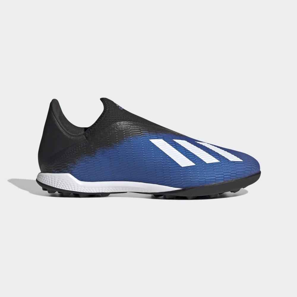 Adidasi Fotbal Adidas X 19.3 Turf Barbati Romania - Albastru Regal/Albi/Negrii EG7176